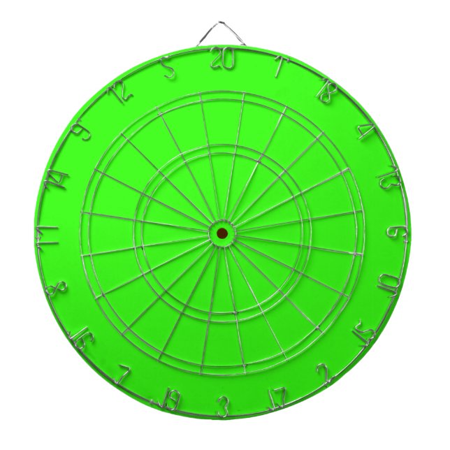 Neon Green Custom Colour Bright Colourful Gift Dartboard (Front)
