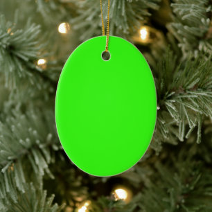 Neon Green Custom Ornament Tag
