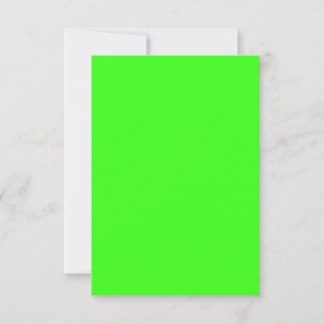 Neon Green Custom Response Card (Front)