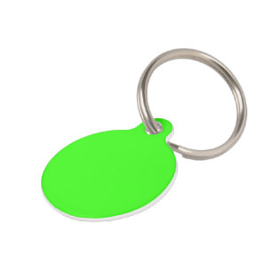 Neon Green Custom Round Pet Tag