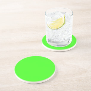 Neon Green Custom Sandstone Coaster