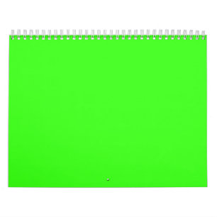 Neon Green Custom Wall Calendar