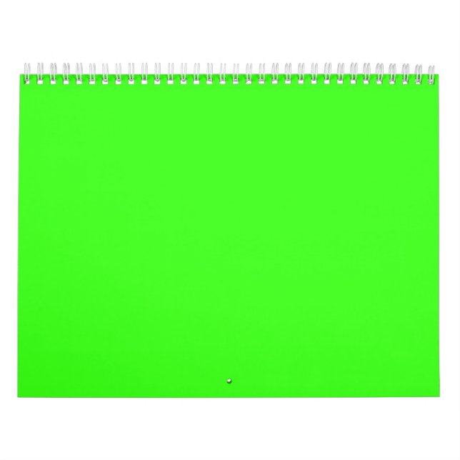 Neon Green Custom Wall Calendar (Cover)