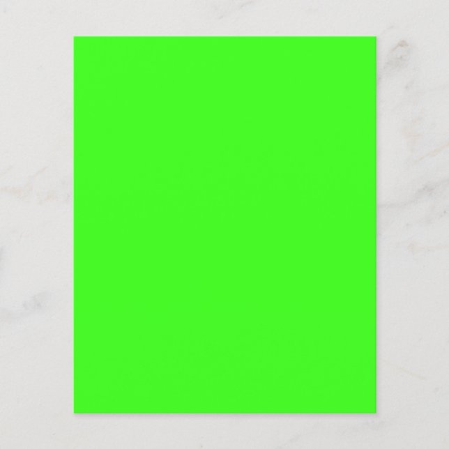 Neon Green Customisable Flyer (Front)