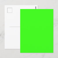 Neon Green Customisable Postcard