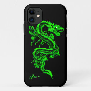 Neon Green Dragon Custom iPhone 5 Case