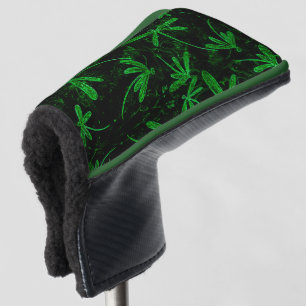 Neon Green Dragonflies Golf Head Cover