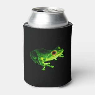 Neon Green Electric Tree Frog - Glowing Animal Des Can Cooler