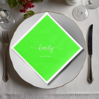 neon green elegant script