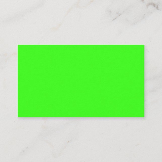 Neon Green Flat Place Card – Customisable (Front)