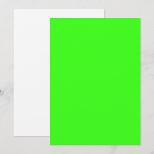 Neon Green Flat Thank You Card – Customisable