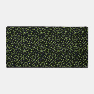 Neon Green Geometric Pattern Desk Mat