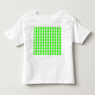 Neon Green Gingham Pattern by Shirley Taylor Toddler T-Shirt