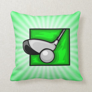 Neon Green Golf Cushion