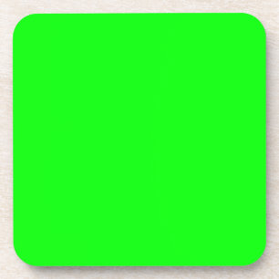 Neon green hex 00FF00 Coaster