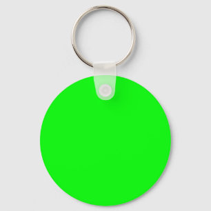 Neon green hex 00FF00 Key Ring