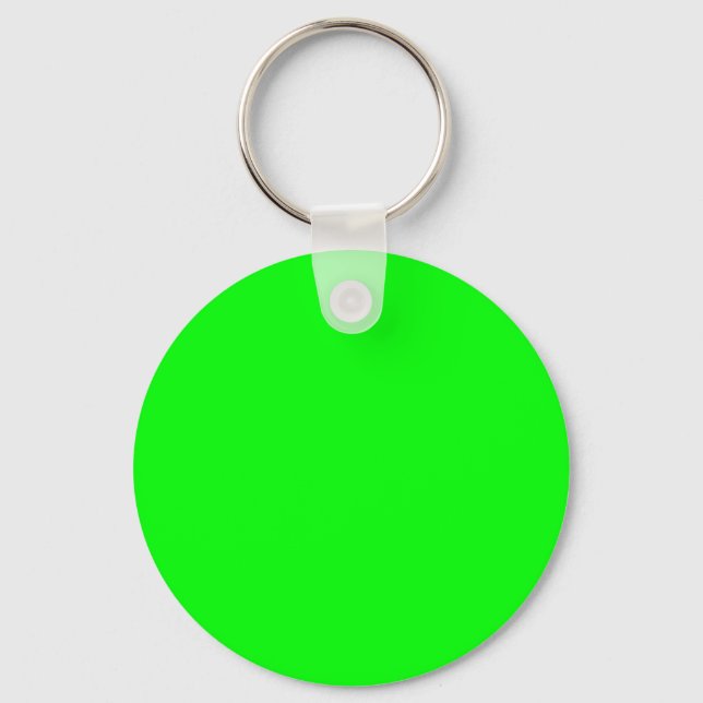 Neon green hex 00FF00 Key Ring (Front)