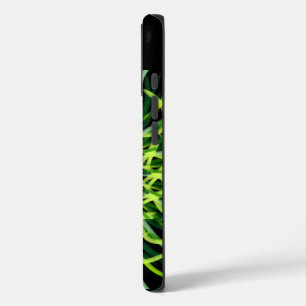 Neon Green Hypnotic Vortex Abstract Geometric Patt iPhone 16 Case