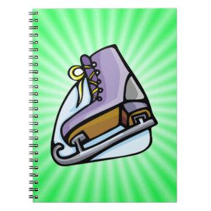 Neon Green Ice Skate. Notebook