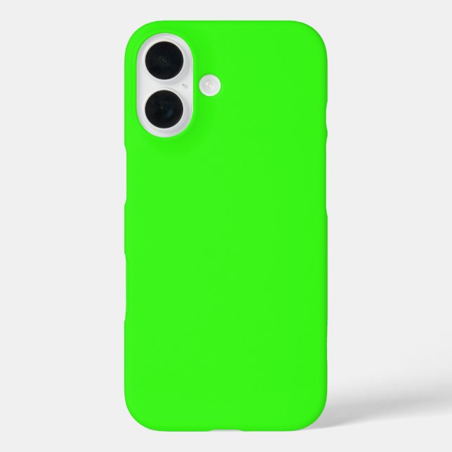 Neon Green iPhone 16 Case (Custom) (Back)
