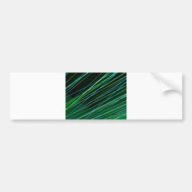 neon green lines bumper sticker (Front)