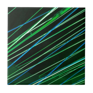 neon green lines ceramic tile