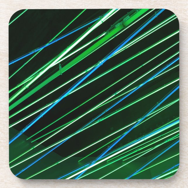 neon green lines coaster (Front)