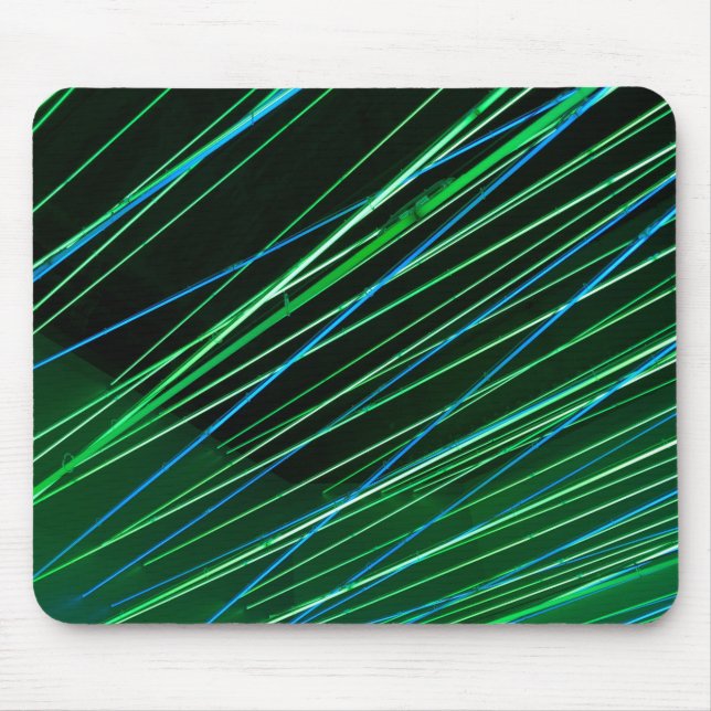 neon green lines mouse pad (Front)