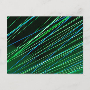 neon green lines postcard