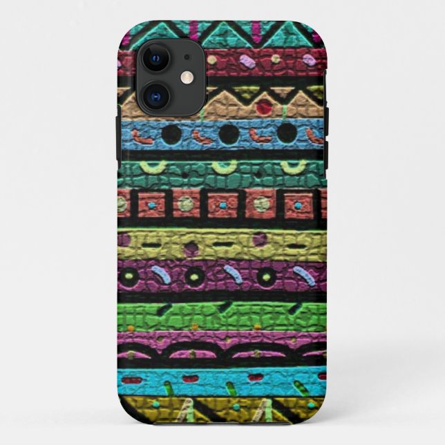 Neon Green Mosaic Case-Mate iPhone Case (Back)