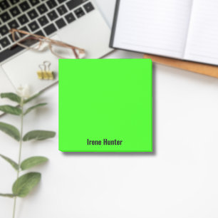 Neon Green Professional Minimalist Black Script Post-it Notes