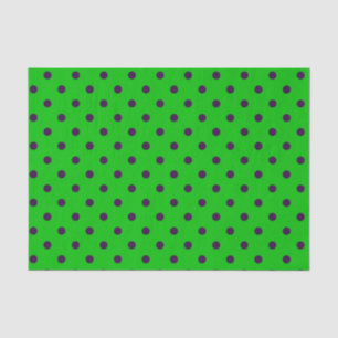 Neon Green & Purple Polka Dots Tissue Paper