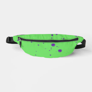 Neon Green Purple Splotches Bum Bags