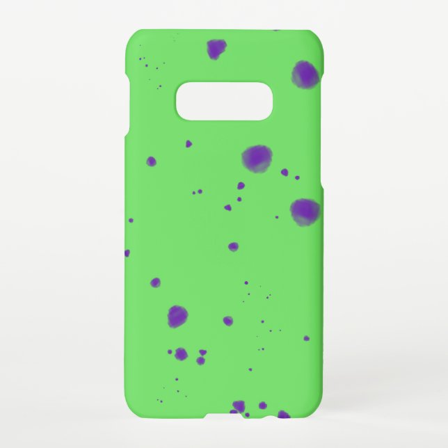 Neon Green Purple Splotches Samsung Galaxy Case (Back)