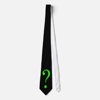 Neon Green Question Mark Tie