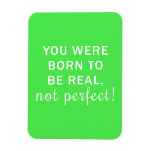 Neon Green Quote in White Magnet