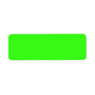 Neon Green Return Address Label – Custom