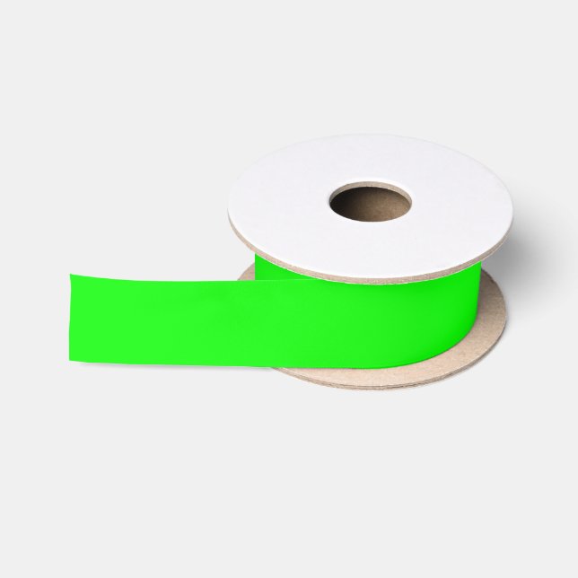 Neon Green Satin Ribbon (Spool)