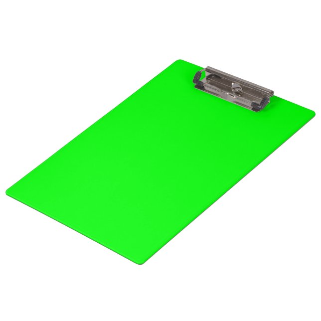 neon green screen, bright solid colour cool clipboard (Angled)