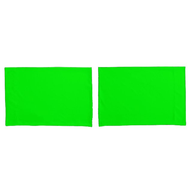 neon green screen, bright solid colour cool pillowcase (Front-Set)