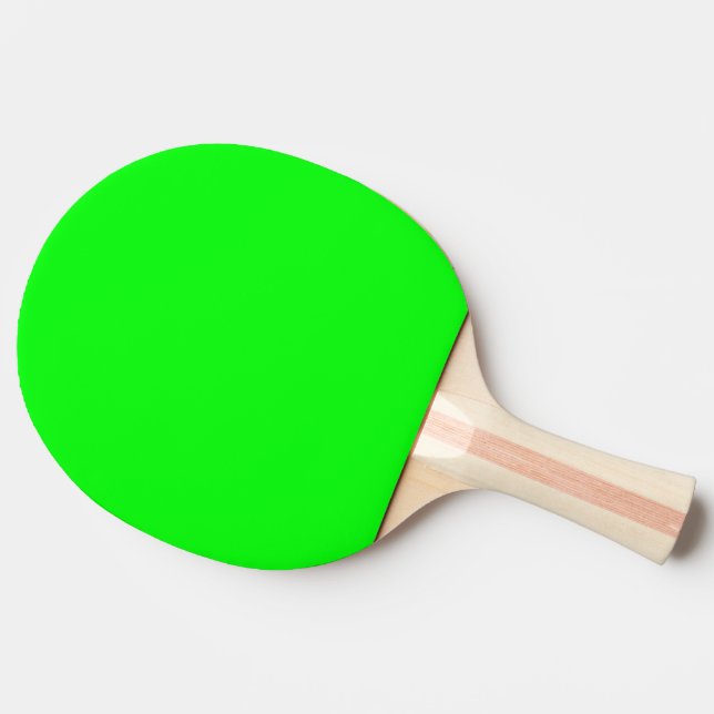 neon green screen, bright solid colour cool ping pong paddle (Side)
