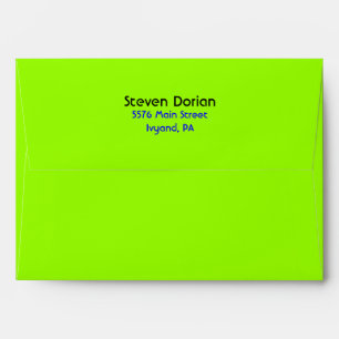 NEON GREEN SIGNS Bar Bat Mitzvah Envelope