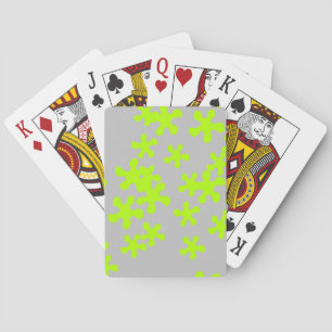 neon green slime grey fun kids playing cards