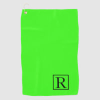 Neon Green Solid Bright Monogram Initial Colourful