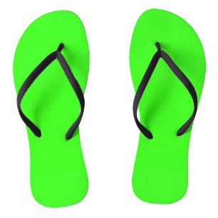Neon Green Solid Color  Thongs