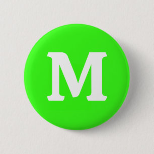 Neon Green Solid Colour 6 Cm Round Badge