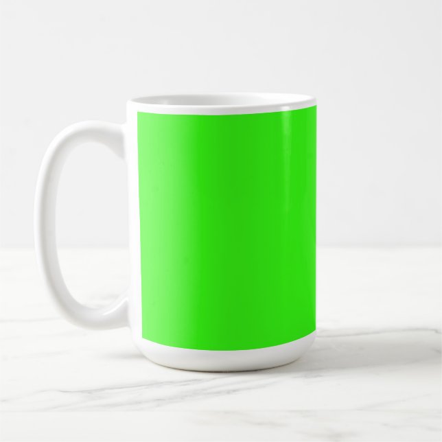 Neon Green Solid Colour | Classic Coffee Mug (Left)