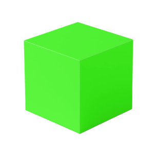 Neon Green Solid Colour Classic Cube