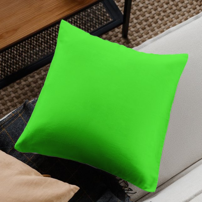 Neon Green Solid Colour | Classic Cushion (Creator Uploaded)