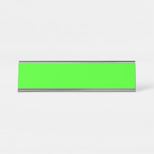 Neon Green Solid Colour Classic Desk Name Plate
